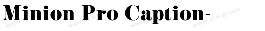 Minion Pro Caption字体转换